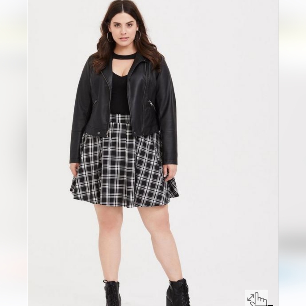 Torrid Twill Pleated Skater Skirt